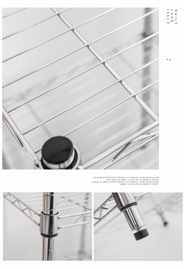 【Fun架趣】45x60x75高cm 6045輕量型三層架【波浪架/鐵力士架/層架/鐵架/收納架/置物架/料架】